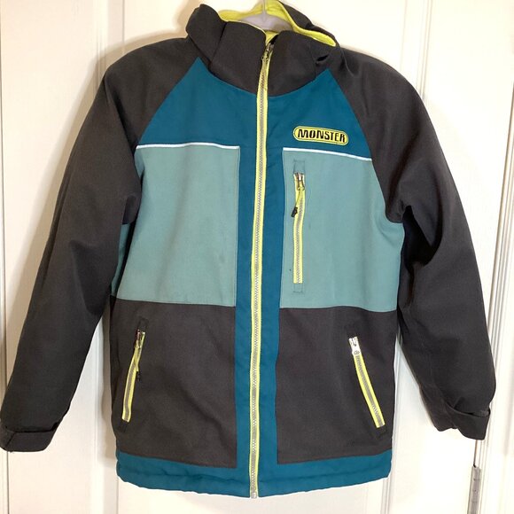 Monster Kids Boys Ski Skiing Jacket Thinsulate Insulation Winter Coat Size 12 - Picture 1 of 13